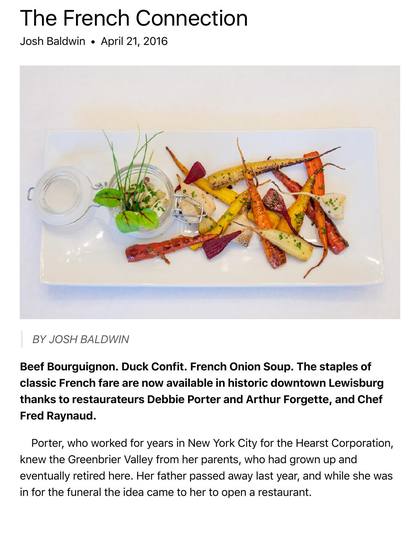 Greenbrier Valley Quarterly, The French Connection