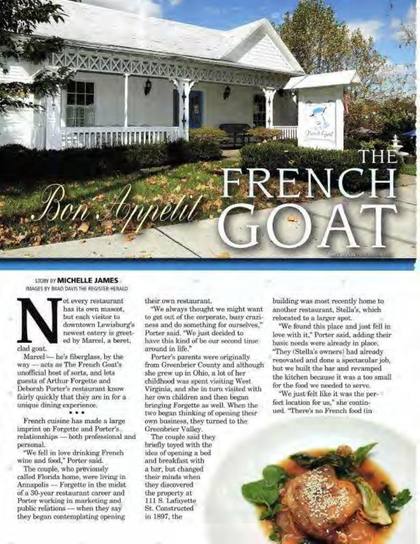 WV South, Bon Appetit The French Goat