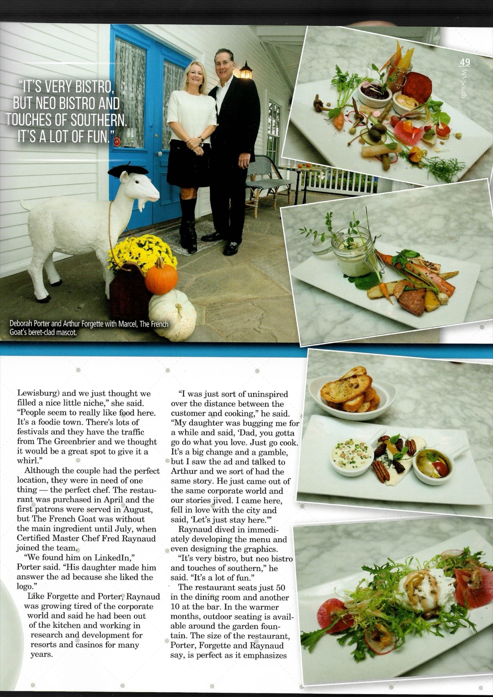 It's very bistro, WV South page 49